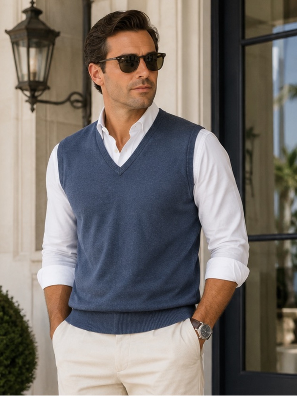 Johnstons of Elgin Wool Sweater Vest size 50 Large